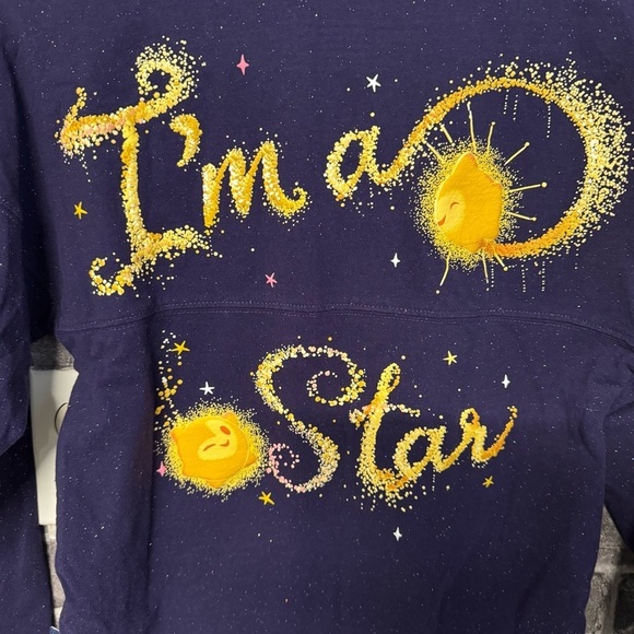 2023 Disney Parks Wish Movie Spirit Jersey sweater purple sparkle - Picture 8 of 9